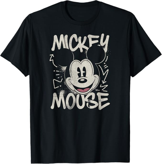 Mickey Mouse - Tonal Washed Graffiti T-Shirt | Amazon (US)