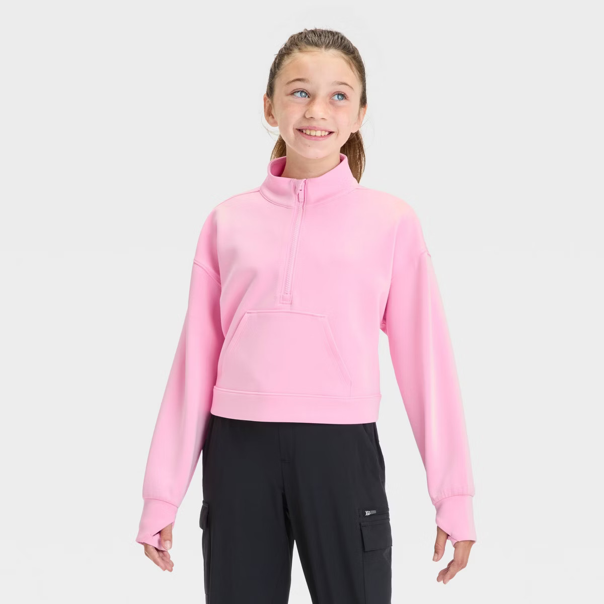 Girls' Airy Sleek 1/2 Zip Pullover Sweatshirt - All In Motion™ | Target