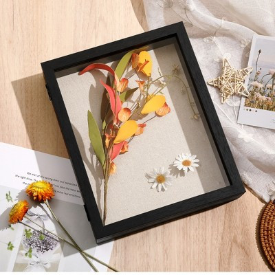 Shadow Box Frame 8.5x11 with Linen Back - Sturdy Memory Display Case of Flower, Pictures, Medals and More | Target