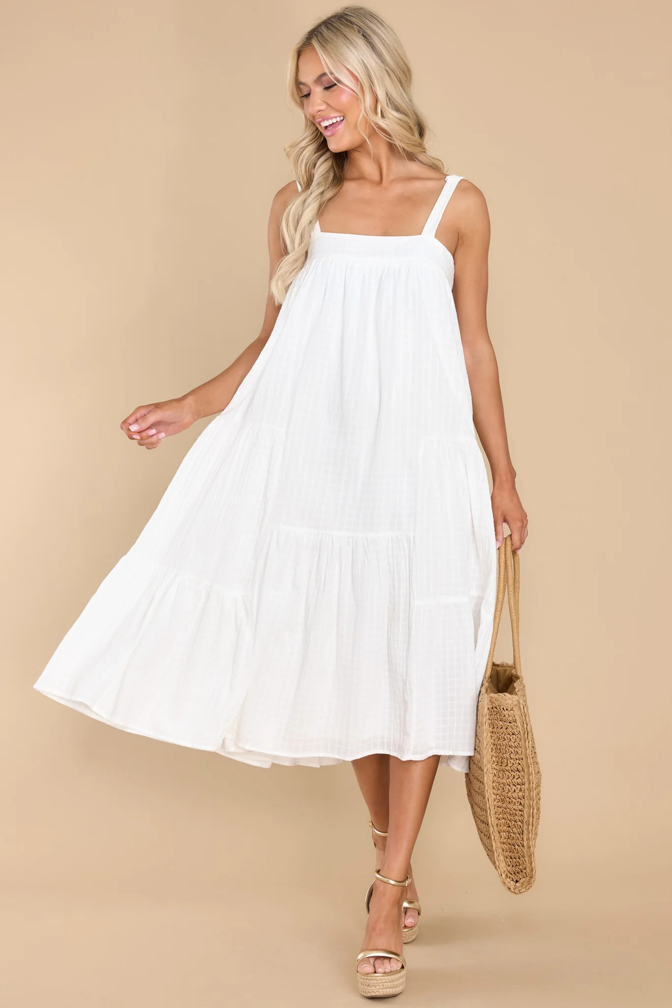 Sandy Dreams Ivory Dress | Red Dress 