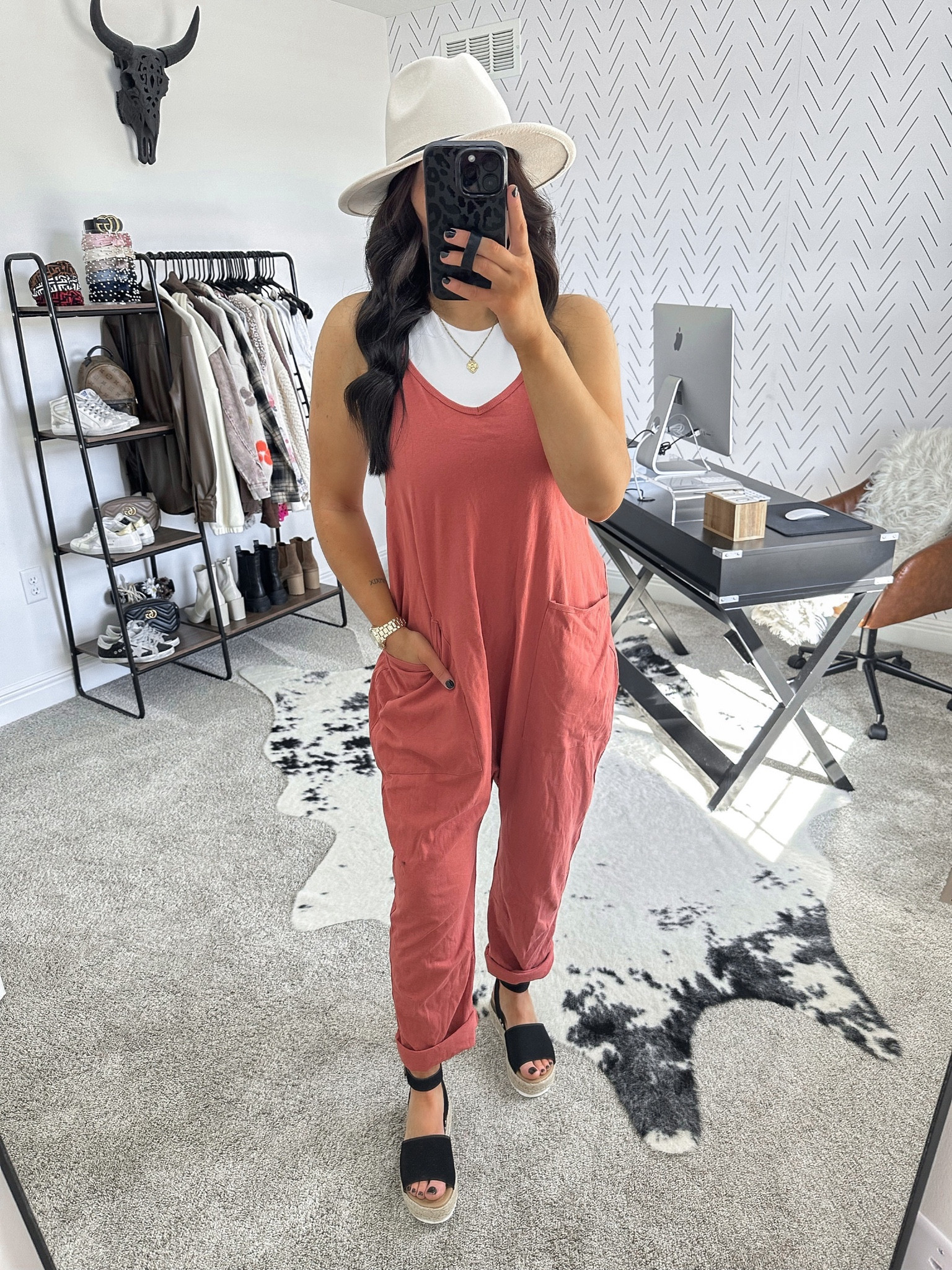Tank — small
Jumpsuit — small

Boho outfits | boho style | summer outfit | spring outfit | spring style | summer style | oversized jumpsuit | platform chunky sandals | wool hat | brunch outfit | winery outfit 




#LTKshoecrush #LTKunder50 #LTKstyletip