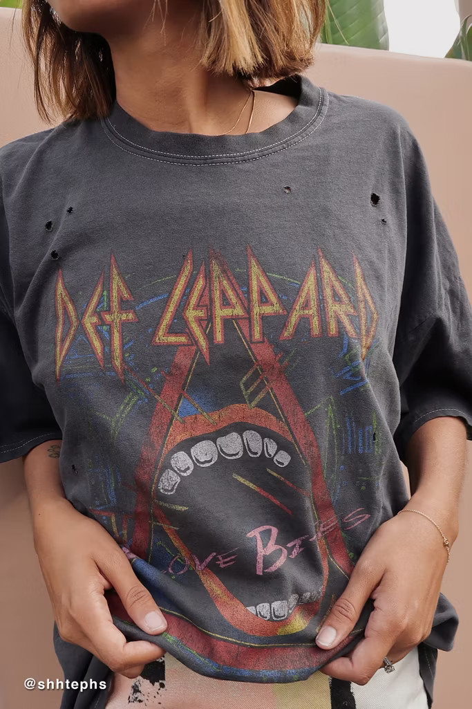 Def Leppard Love Bites T-Shirt Dress | Urban Outfitters (US and RoW)