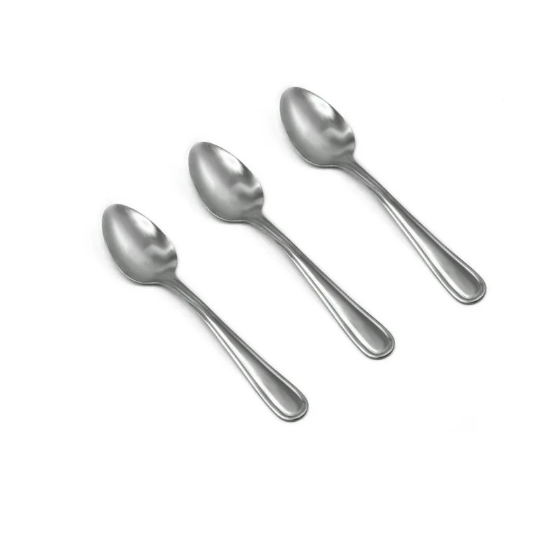 Mainstays Fleetline Stainless Steel Teaspoon, 3-Piece Set, Silver | Walmart (US)