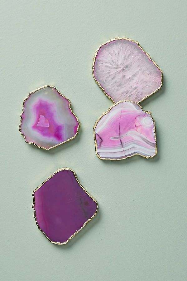 Agate Coaster By Anthropologie in Pink Size COASTERS | Anthropologie (US)
