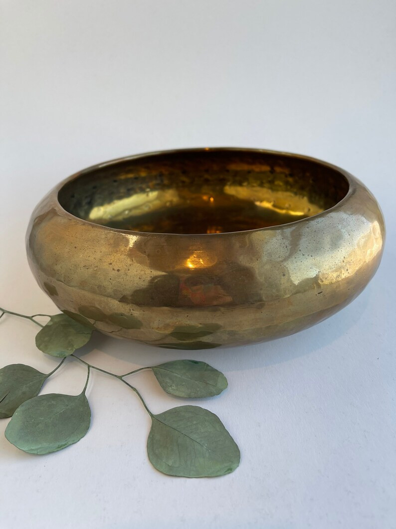 Boho Brass Planter Hammered Brass Planter Footed Brass Vase | Etsy | Etsy (US)
