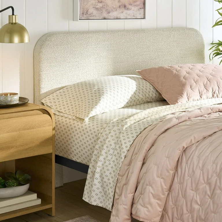 Better Homes & Gardens Juliet Full/Queen Boucle Headboard, Ivory - Walmart.com | Walmart (US)