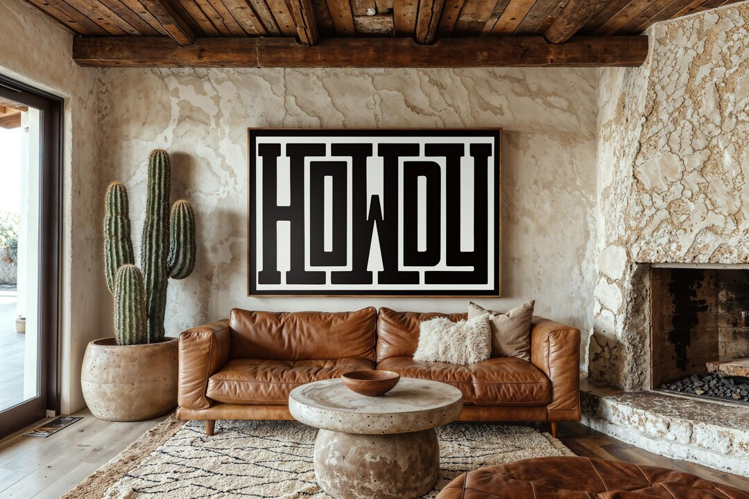 Howdy Typography Wall Art, Western Decor, Southwestern Type Sign, Howdy Yall Partner Saying Poste... | Etsy (US)