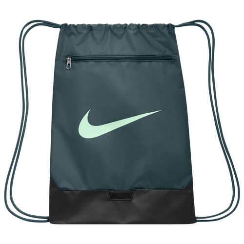 Nike Brasilia Drawstring - Adult - Ash Green / Black / Mint Foam | Eastbay