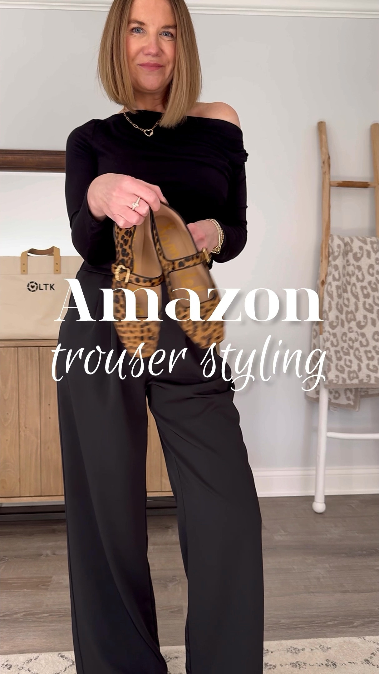 Upgrade your trousers game with these 5 easy styling tips!

Keep it monochromatic with a pop of leopard. 
Add a luxe cardigan to keep warm.
Don’t be afraid to style with sneakers for a casual, cool girl vibe.
You can mix black and brown!
Top with a chic bomber or a casual denim jacket.

This will help you take your trousers from workwear to weekend vibes!

I was inspired by one of my faves @zee_styledit . She absolutely kills it🫶🏼 Her outfits were from Aritzia but I was able to put similar looks together from Amazon.🙌🏼

#fashiononabudget 
#momstyleinspo 
#casualchic 
#shoppingonabudget 
#trouserstyle 
#fashionchallenge

#LTKOver40 #LTKStyleTip #LTKSaleAlert