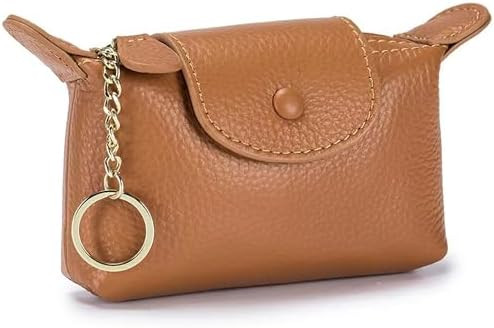 Women's Leather Coin Purse with KeyChain, Small Leather Pouch with Zipper for Women Fashionable W... | Amazon (US)
