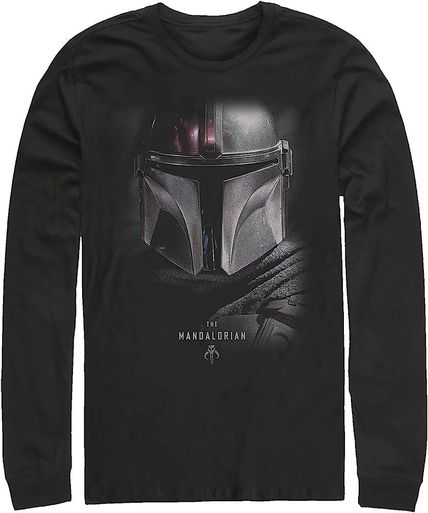 Men's Star Wars The Mandalorian Bounty Hunter Shadow Long Sleeve Shirt | Amazon (US)