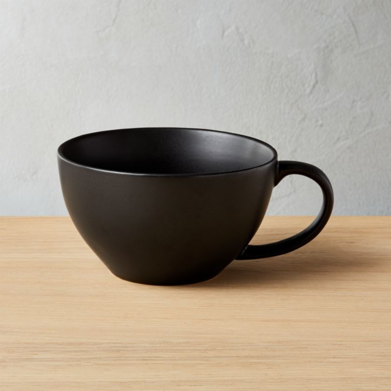 Crisp Modern Matte Black Mug + Reviews | CB2 | CB2