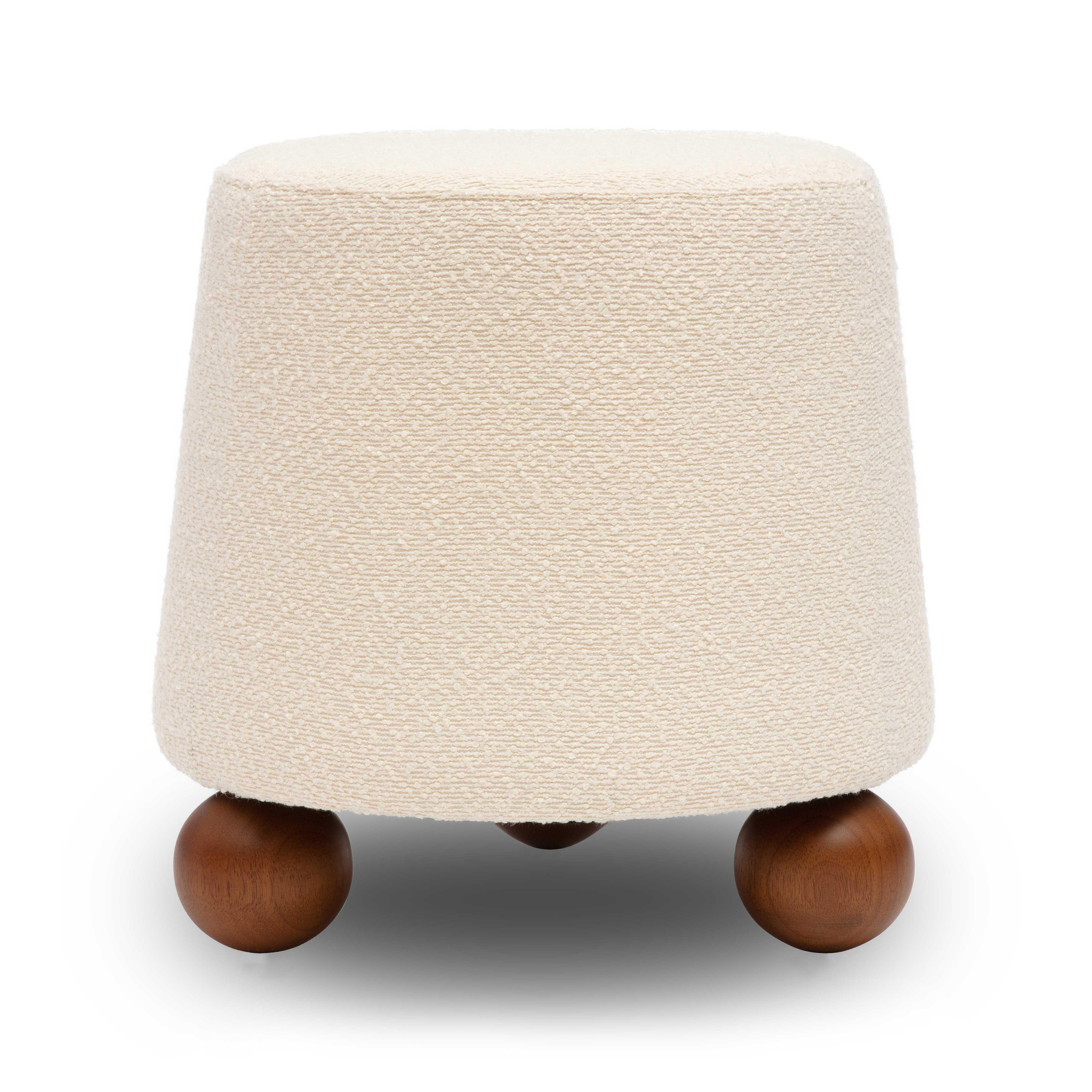 Jaine Boucle Stool | TOV Furniture