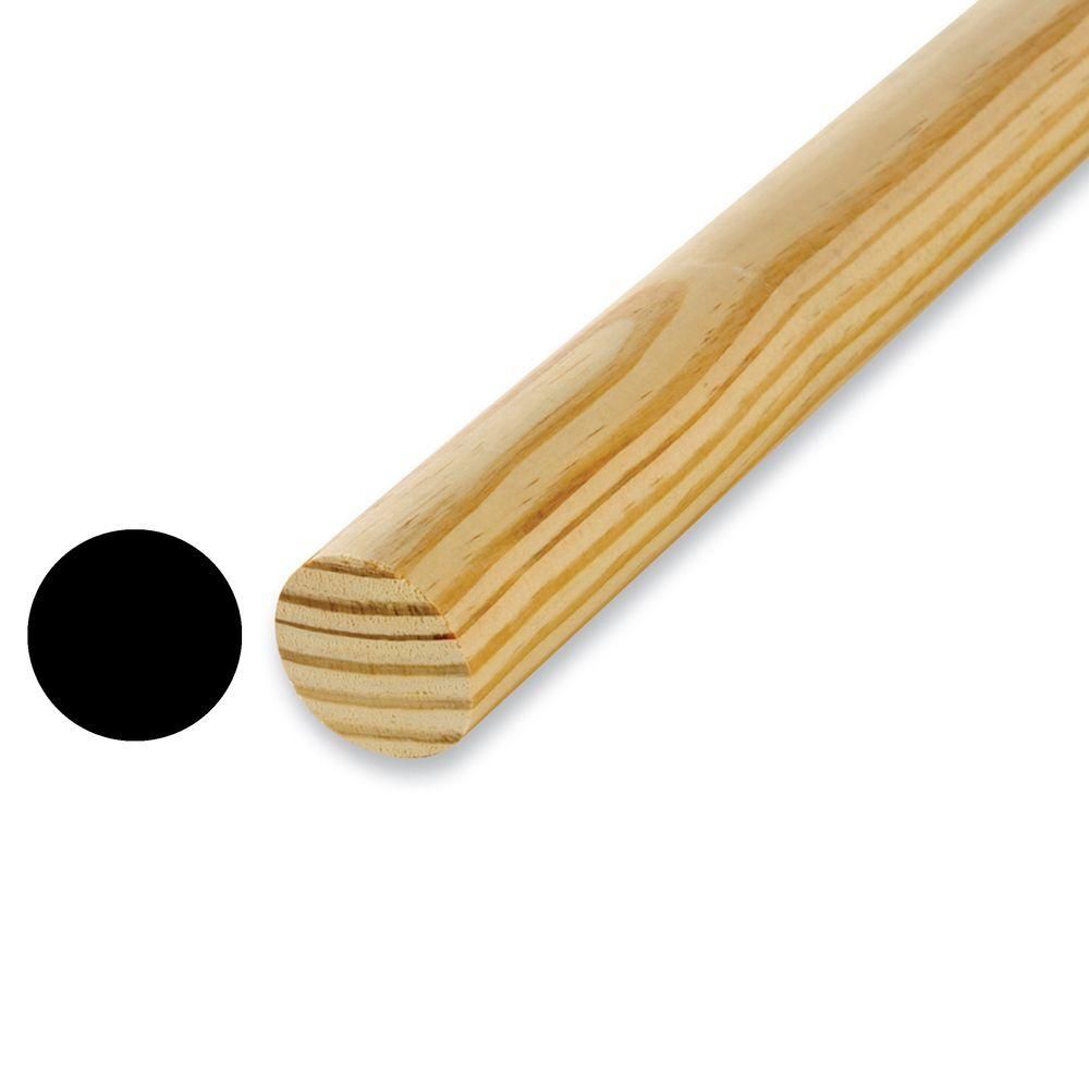 Alexandria Moulding 1/2 in. x 48 in. Hardwood Full Round Dowel-02512-R0048C - The Home Depot | The Home Depot