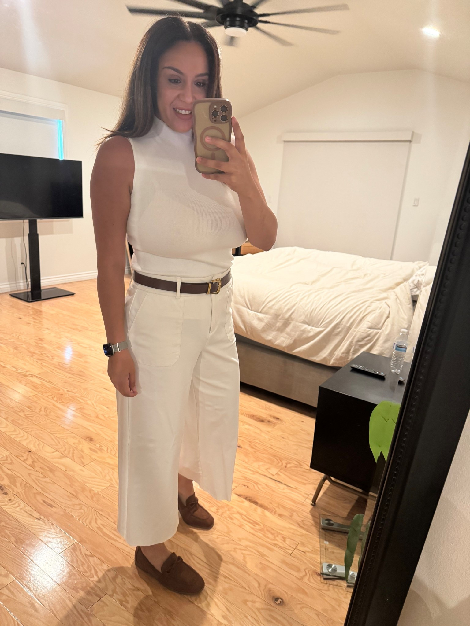 Fall, fall business casual, brown loafers, loafers, brown belt, white top outfit, white business casual outfit, church outfit 

#LTKWorkwear #LTKStyleTip #LTKSeasonal