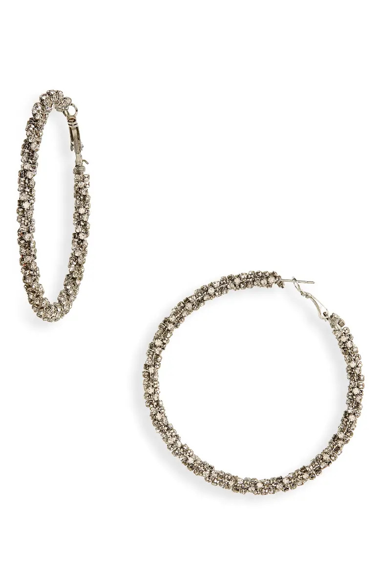 BP. Rhinestone Hoop Earrings | Nordstrom | Nordstrom