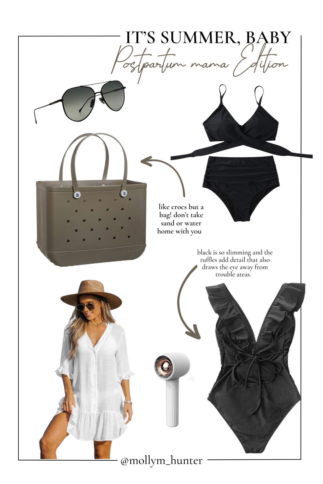 Don’t miss out on summer just because you’re waiting for your body to get back to “normal” after having a baby. Your body is perfect and just brought a baby into this world! Embrace it and celebrate it! 🤍 Get a new swimsuit and a cute cover up and get out to the pool or beach with your family/friends! 

Postpartum | swimsuit | summer | tan lines | coverup | beach bag | beach essentials | pool essentials | mama | beach fan | tummy control | one piece | two piece | sunglasses | diff sunglasses 

#LTKstyletip #LTKfamily #LTKswim