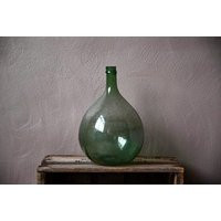 Large Dame Jeanne Carboy Green Glass Bottle Century Old Vintage Decoration Rustic Boho Style French Industrial | Etsy (US)