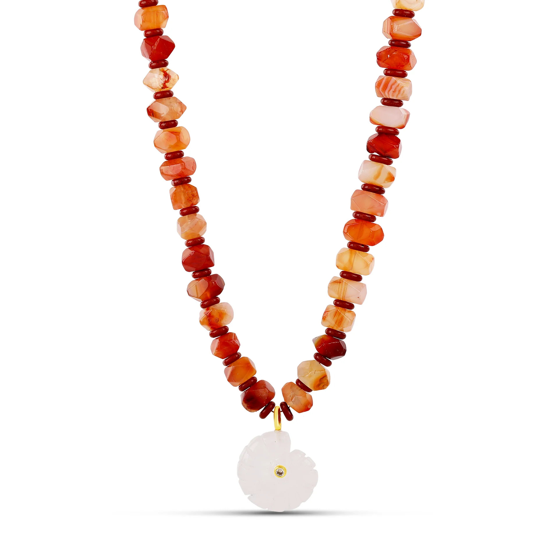 Sunset Shell Gemstone Necklace | Hannah B. Jewelry