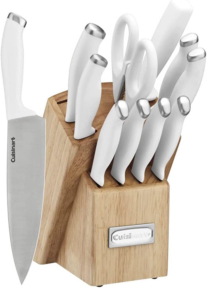 Cuisinart 12 Piece White Knife Block Set, Color Pro, C77SSW-12P | Amazon (US)