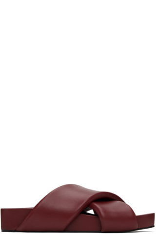 Red Padded Slides | SSENSE