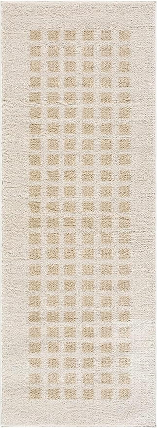 BoutiqueRugs Baback Contemporary Runner Rug - Machine Washable - Peach, Beige - 2'7" x 7'3" Runne... | Amazon (US)