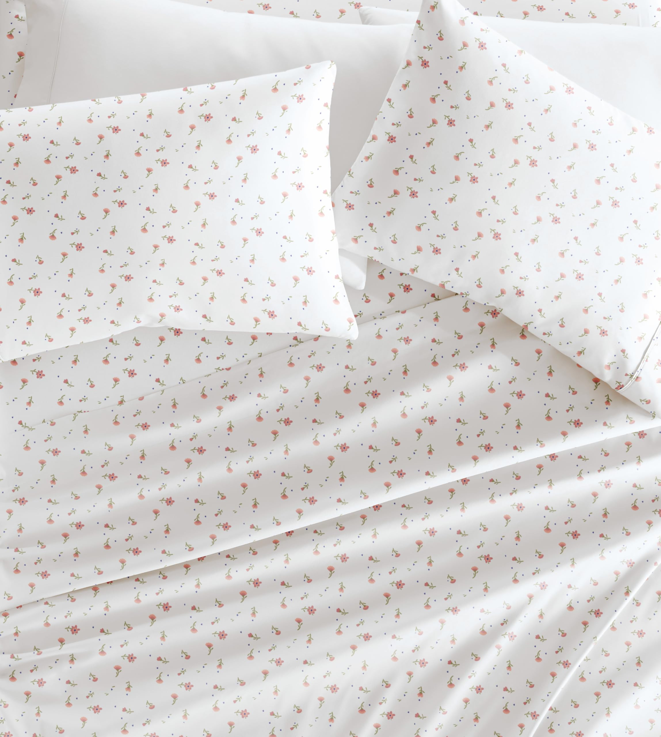 Amazon.com: Linen Market Double-Brushed Patterned Microfiber Queen Sheet Set 4 Piece – Oeko-TEX Certified Ultra Soft & Wrinkle-Free - 16" Deep Pocket Sheets - Easy Care Queen Size - Soft Floral Pink : Home & Kitchen | Amazon (US)