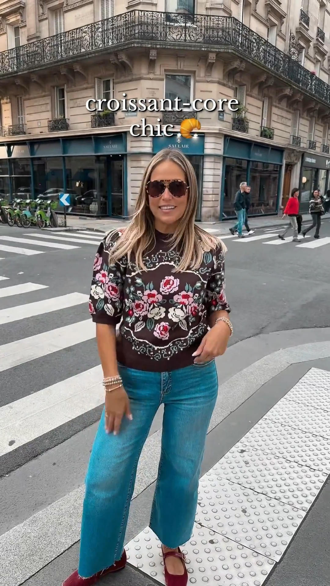 Had to share us wearing our Parisian inspired collection while in Paris! We love this patterned sweater that is such a statement piece. We paired it with jeans and a fun pair of shoes! 

#LTKOver40 #LTKMidsize #LTKSeasonal