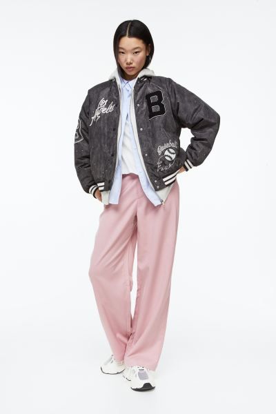Embroidered baseball jacket | H&M (UK, MY, IN, SG, PH, TW, HK)