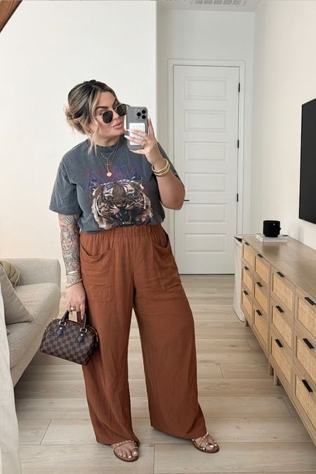 Tee L 
Pants XL 
Use code shayna10 on Miranda Frye to save $ 
Also linked similar tees as well that are more affordable 

#LTKfindsunder100 #LTKmidsize #LTKfindsunder50

#LTKFindsUnder100 #LTKMidsize #LTKStyleTip