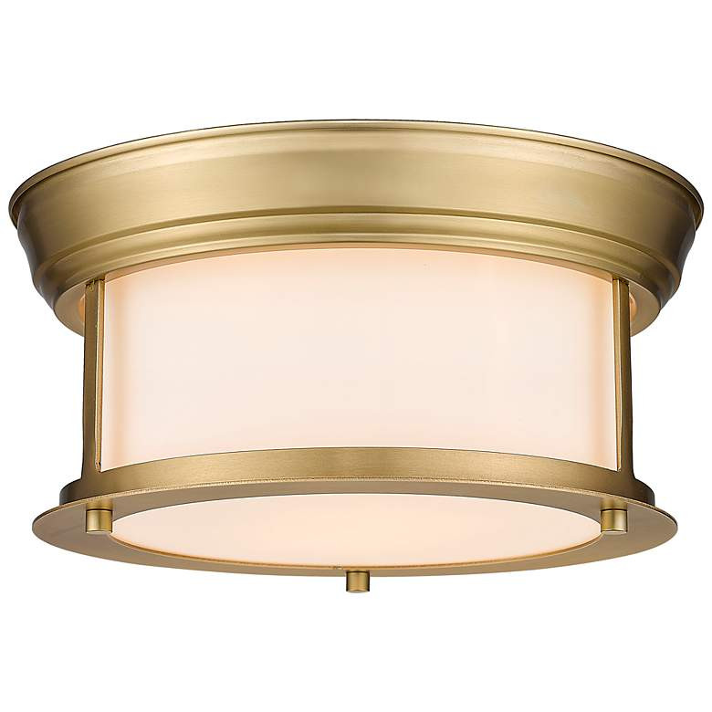 Sonna by Z-Lite Heritage Brass 2 Light Flush Mount | Lamps Plus