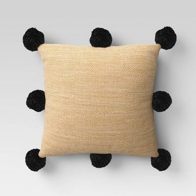 Hermosa Poms Outdoor Throw Pillow Light Brown - Opalhouse&#8482; | Target