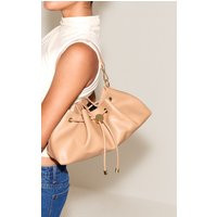 Tan Soft PU Drawstring Shoulder Bag | PrettyLittleThing UK