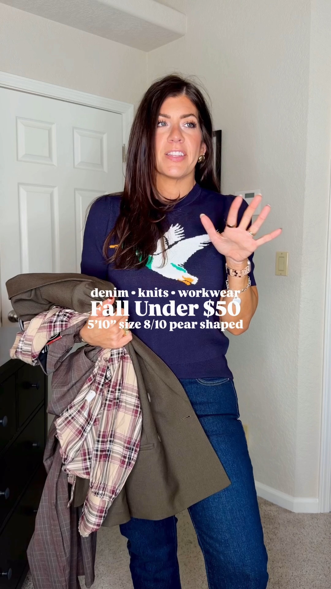 Fall under $50 try on
In a medium in all sweaters and blazer
Sized down in ruffle blouse to small
Sized down in red dress to small
Paisley dress-medium
Skirt-10
Jeans-8 
Pants-10

#LTKMidsize #LTKTall #LTKSeasonal