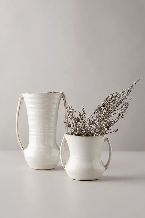 Vanilla Glossed Ceramic Vase | Anthropologie (US)