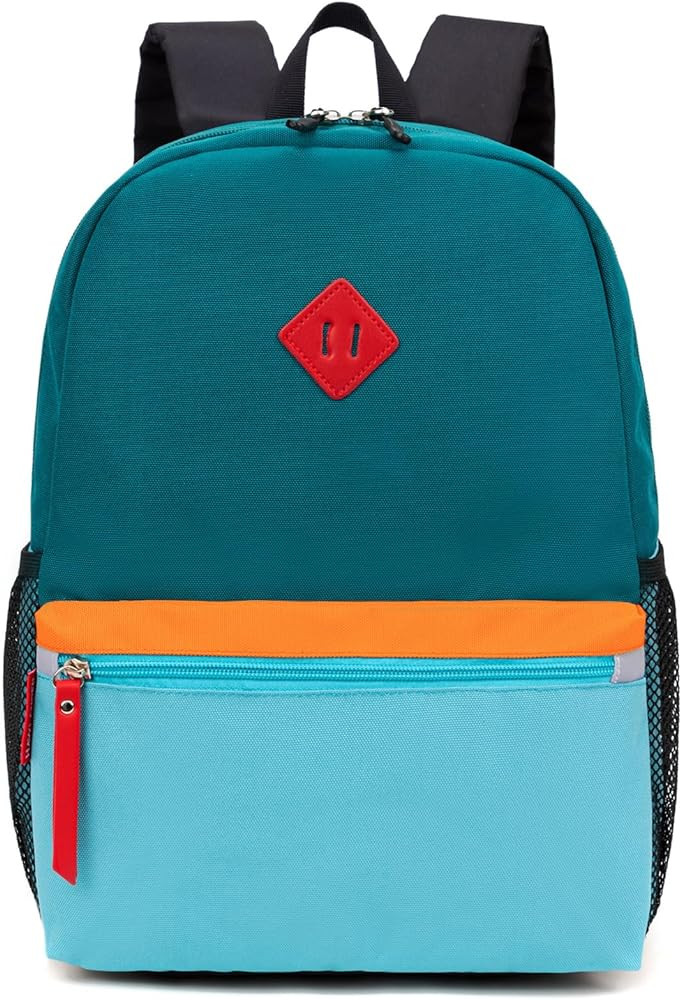 HawLander Little Kids Backpack for Boys Toddler School Bag Fits 3 to 6 years old, 15 inch, Blue Green | Amazon (US)