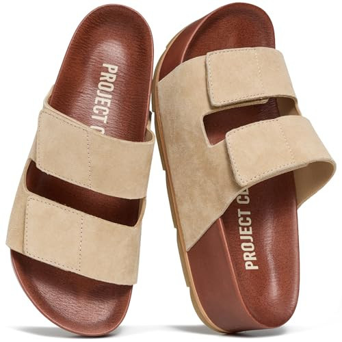 Project Cloud 100% Genuine Leather Platform Sandals Women Footwear-Beach Essentials Summer Wedges with Plush and Soft Insole-Non Slip&Lightweight Wedge Sandals For Women 2026 (PISMO,SAND, 8.5) | Amazon (US)
