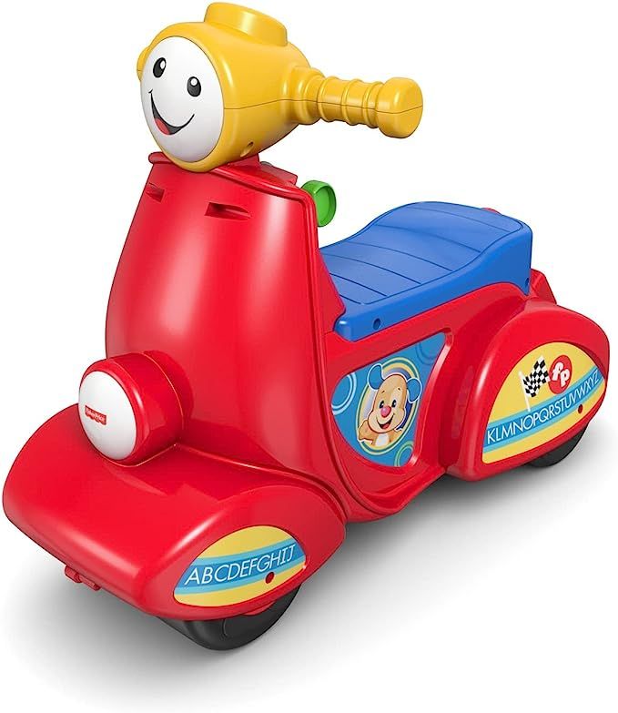 Fisher-Price Laugh & Learn Smart Stages Scooter, musical ride-on toy with Smart Stages learning c... | Amazon (US)