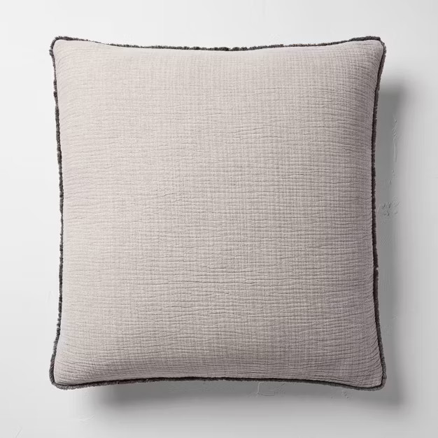 Euro 26''x26'' Textured Chambray Cotton Decorative Throw Pillow - Casaluna™ | Target