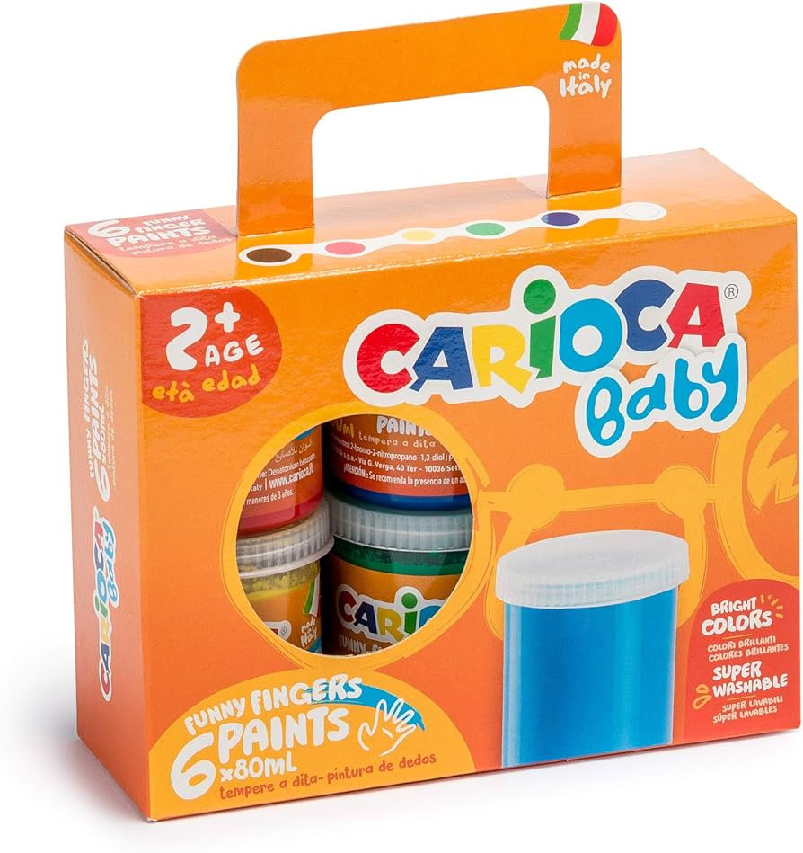 Carioca Baby Finger Paints, Juego de Pintura para niños, Kit de Pintura Lavable, Apto para Niño... | Amazon (ES)