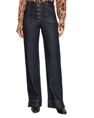 Sanctuary Ekara High Rise Slim Wide Leg Jeans in Indigo Dark Rinse Wash  | Bloomingdale's Women | Bloomingdale's (US)
