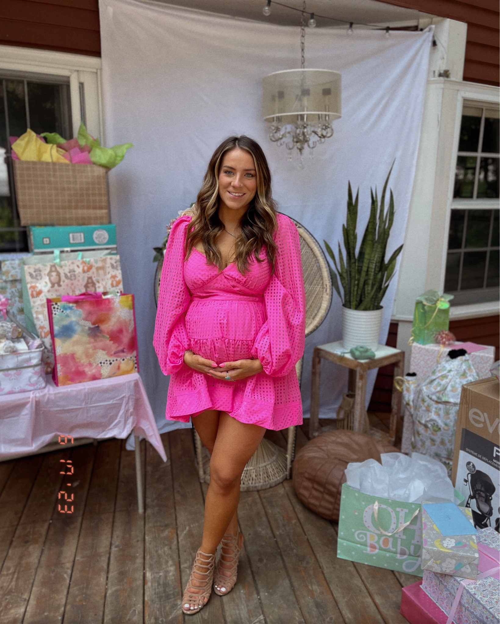 Baby shower look 🩷 fr: pink baby shower dress, maternity dress, baby shower dress for mom, flower dress, elegant dress, wedding guest dress

#LTKwedding #LTKunder100 #LTKbump
