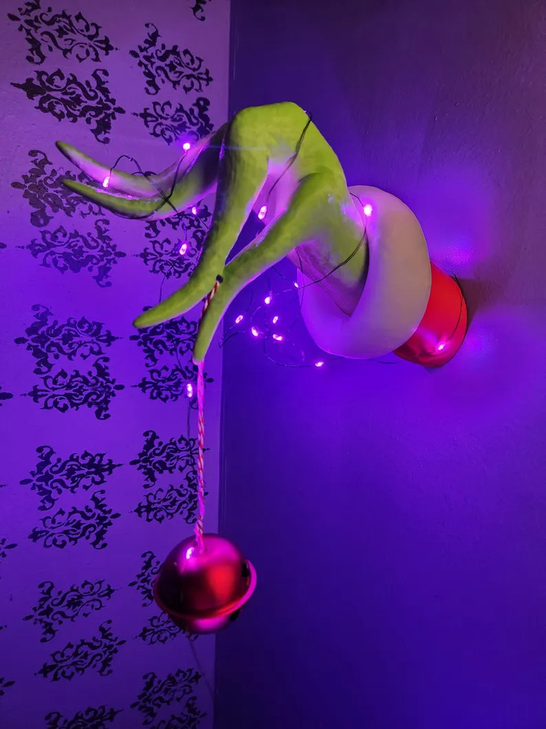 3D Printed Grinch Christmas Hand Key & Ornament Holder Fun Holiday Home Accent Wall Decor - Etsy | Etsy (US)