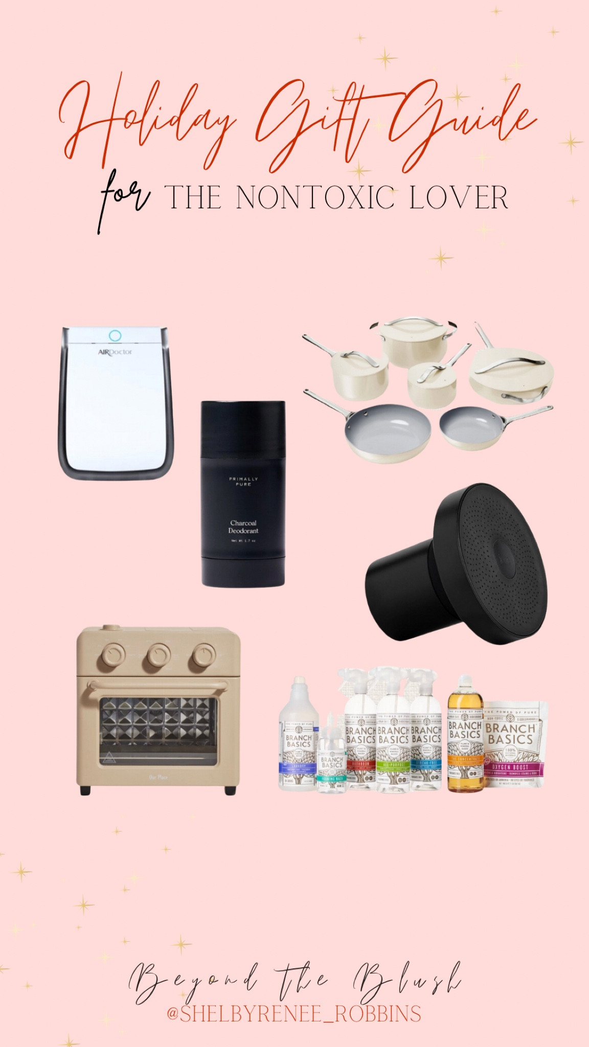 Holiday gift guide for the nontoxic lover. Air purifier, shower head water filter, caraway pots and pans, our house nontoxic air fryer, branch basics cleaning set, nontoxic cleaning supplies, natural deodorant, best charcoal deodorant, primally pure 

#LTKHoliday #LTKHome #LTKGiftGuide