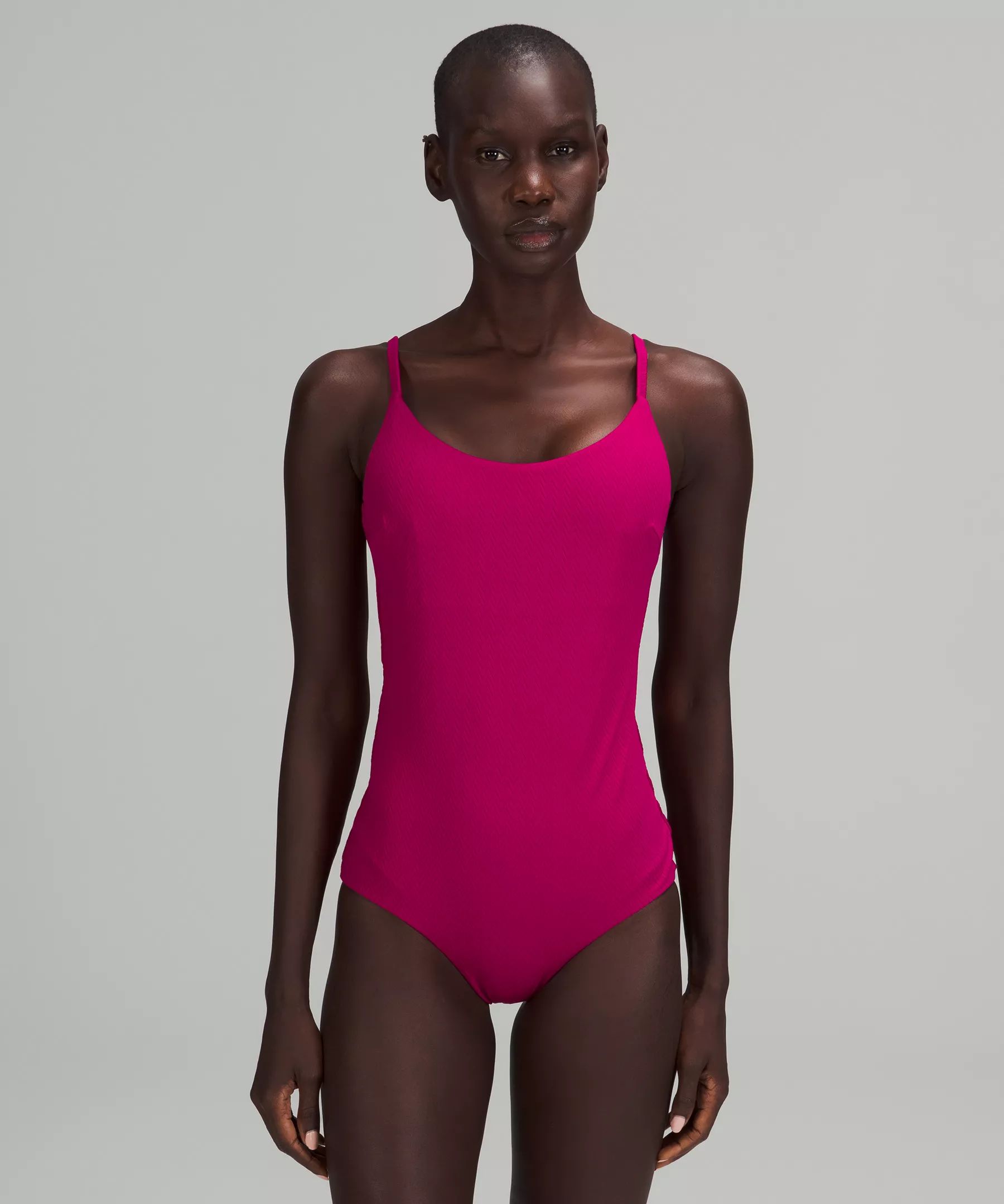 Waterside Chevron One-Piece Swimsuit B/C Cup, Medium Bum Coverage Online Only | Lululemon (US)