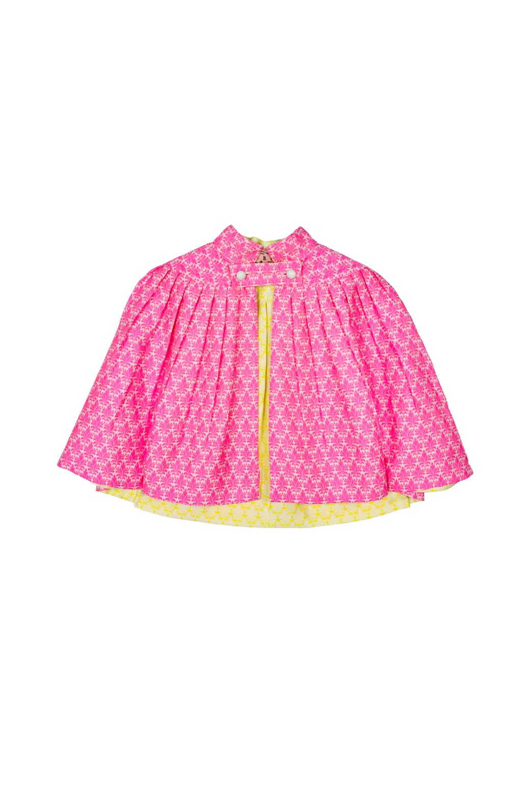 Reversible Capelet - Citron + Ultra Pink | Shop BURU