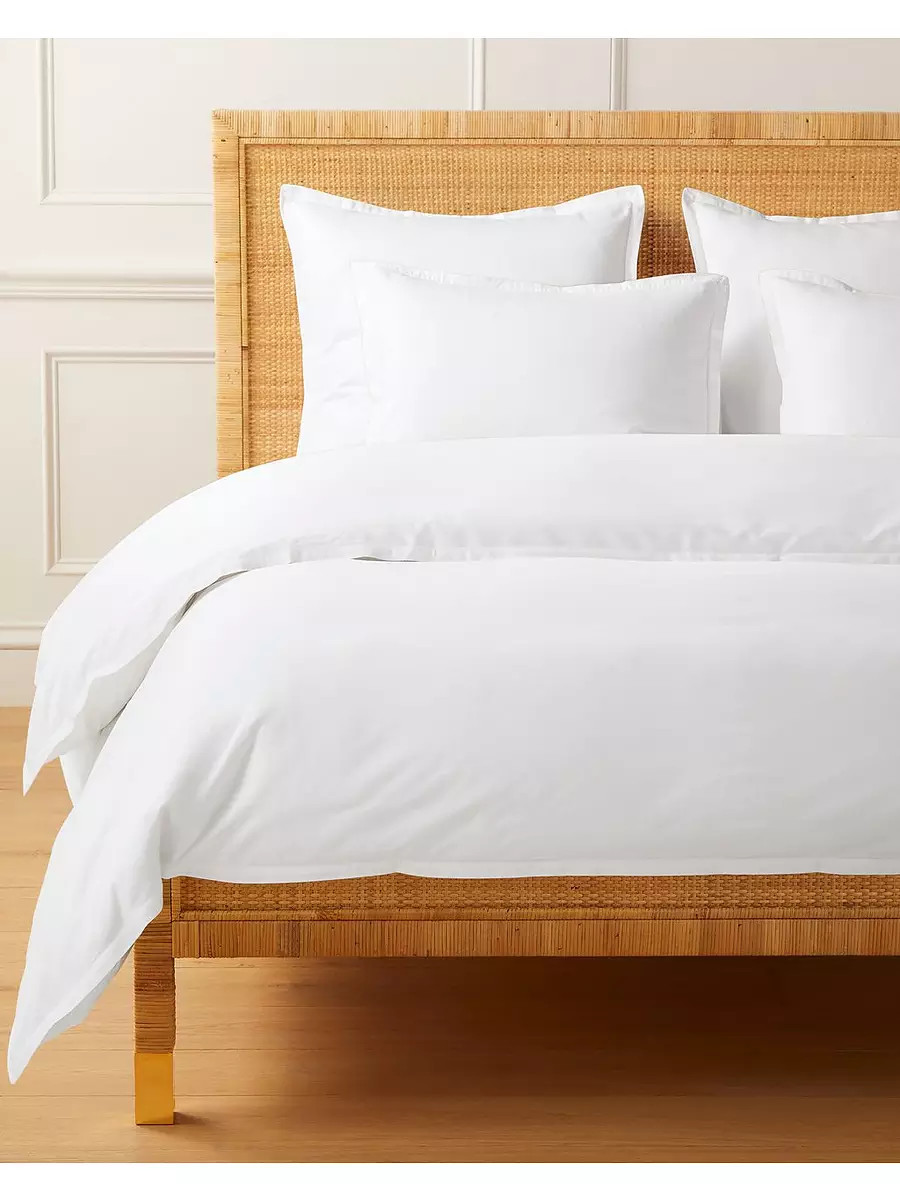 Border Frame Sateen Duvet Cover | Serena and Lily