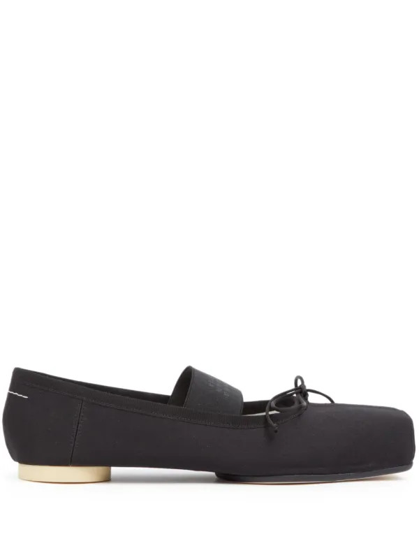 MM6 Maison Margiela Anatomic Numbers-motif Ballerina Shoes | Black | FARFETCH | Farfetch Global