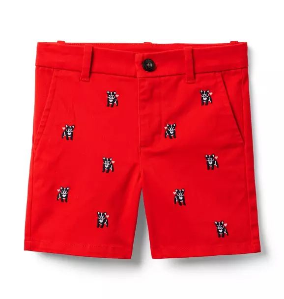 The Embroidered Twill Short | Janie and Jack