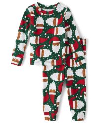 Unisex Baby And Toddler Matching Family Santa Head Snug Fit Cotton Pajamas - spruceshad | The Children's Place